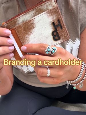Brand a cowhide card holder with me 🤎🌵✨ Love these things so much. Personaly, I have been using mine for over 4 years an