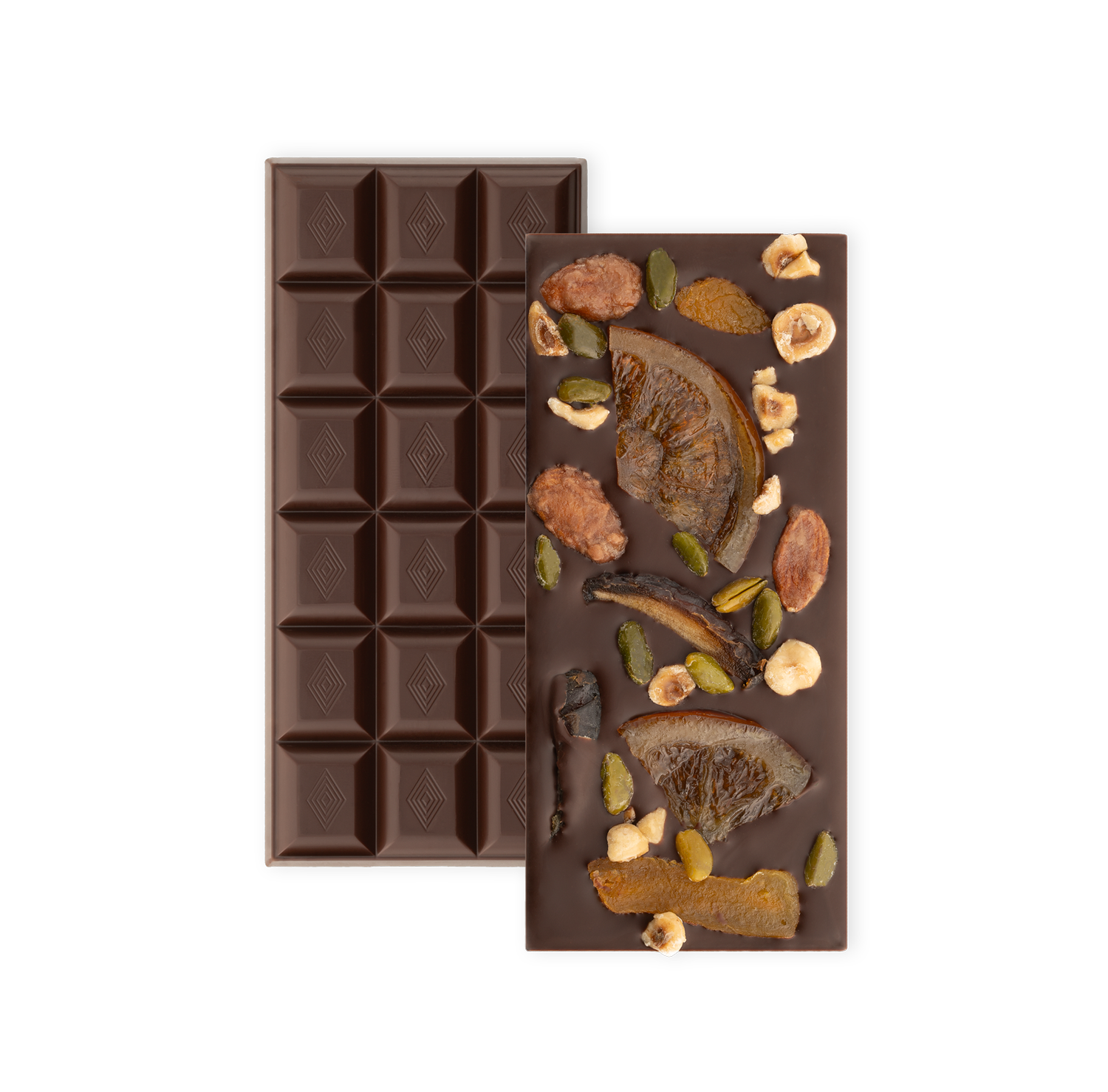 Mendiant Fruits Dark Chocolate Bar — Jean-Marie Auboine Chocolatier thumbnail