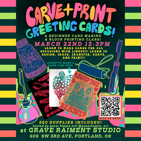 Carve & Print Greeting Cards Class! thumbnail