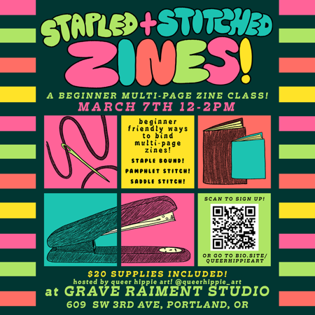 Stapled & Stitched ZINES!! Class thumbnail