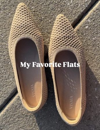 Aria 5° Comfortabble Pointed-Toe Ballet Flats in Almond Mesh | VIVAIA thumbnail