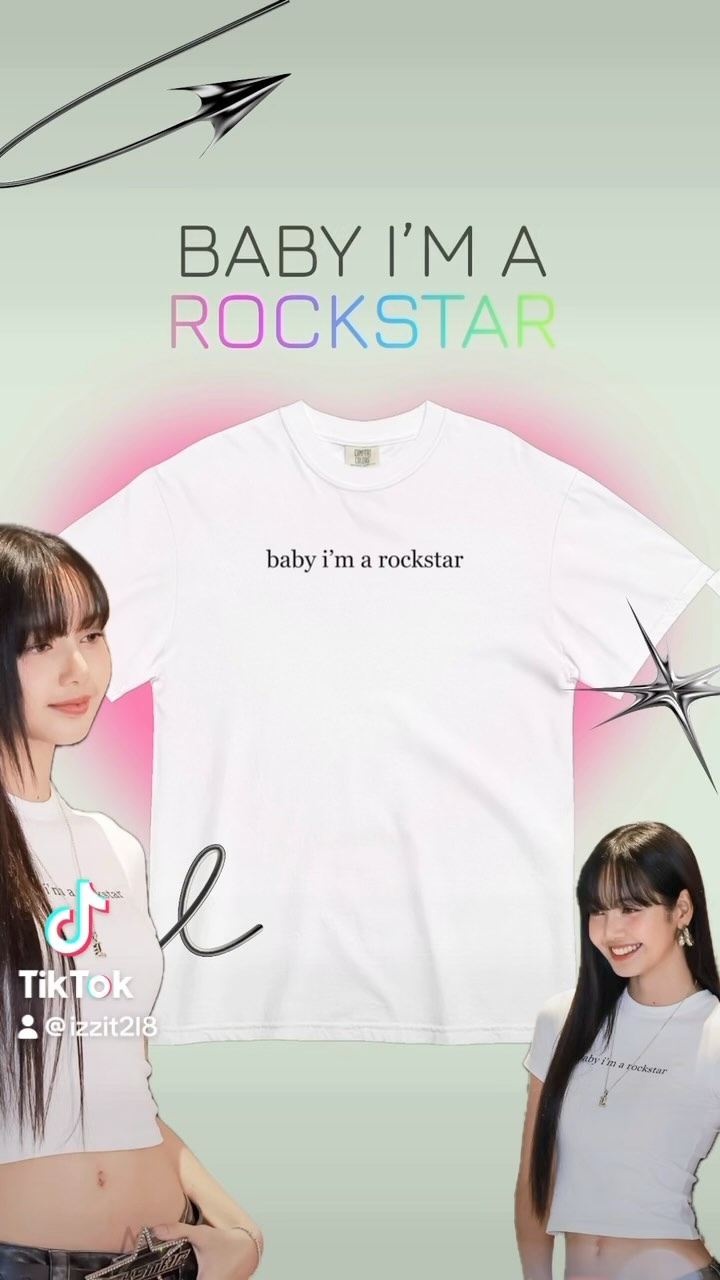 🤘🏽baby i’m a rockstar 💫 get your Rockstar tee today! Link in bio 🔗