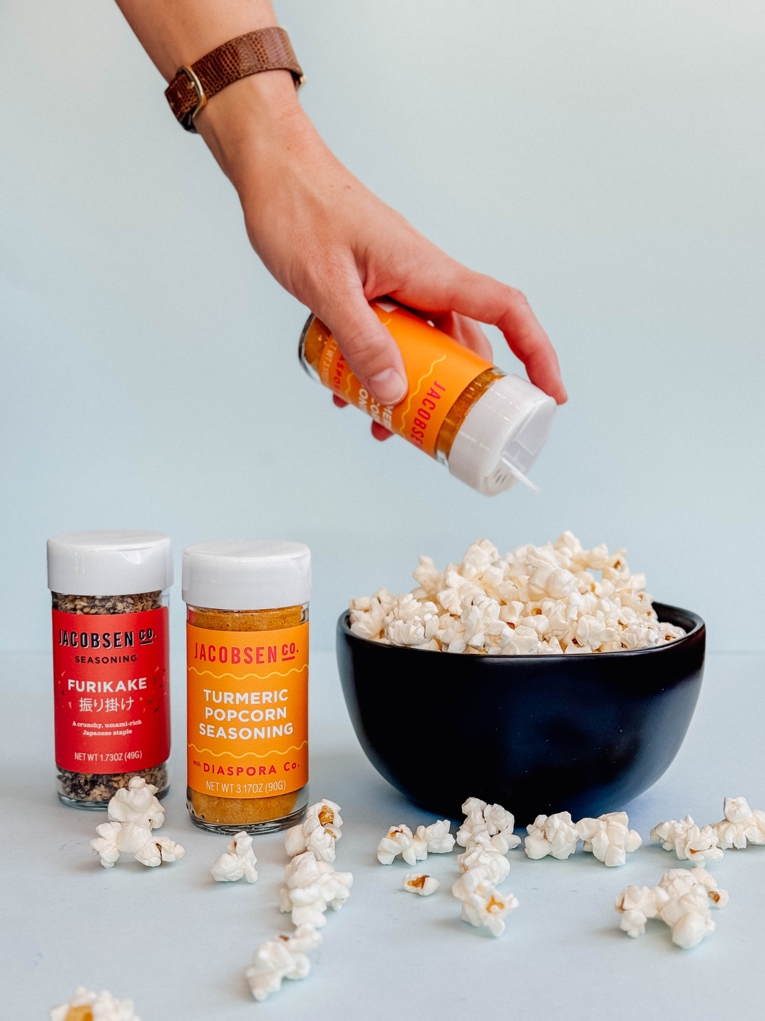 I'm gonna need a bigger bowl. Take your popcorn to new flavor heights with our popcorn seasonings by Jacobsen Salt Co! A