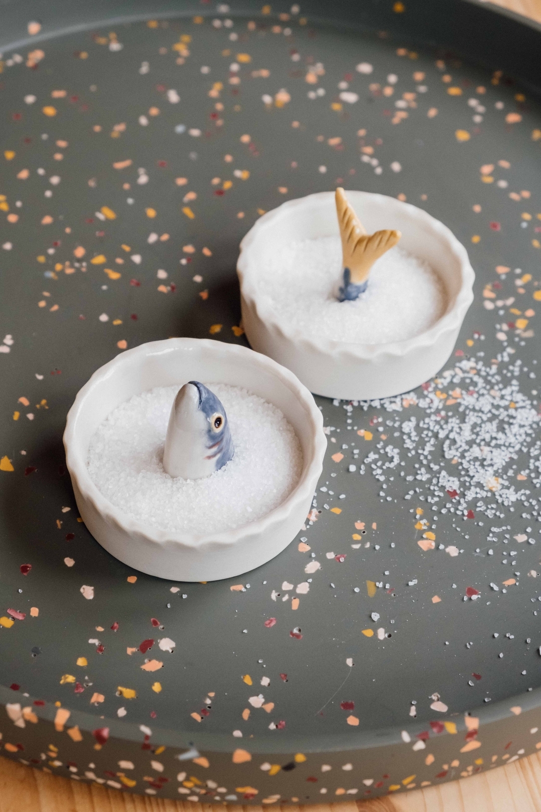 These little Salt or Pepper bowls are such a cute conversation starter by PetitFelts!