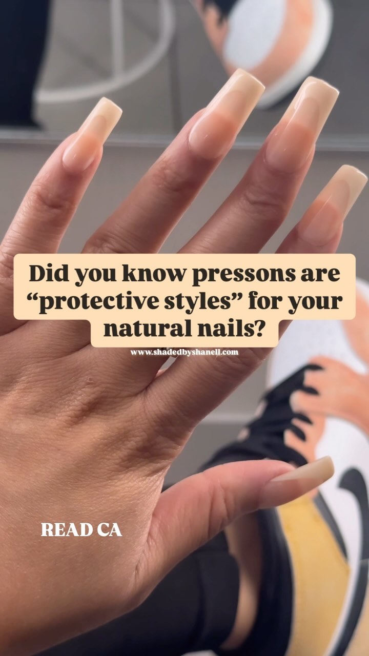 Did you know pressons are “protective styles” for your natural nails? Here’s how ⬇️

Pressons help your natural nails se