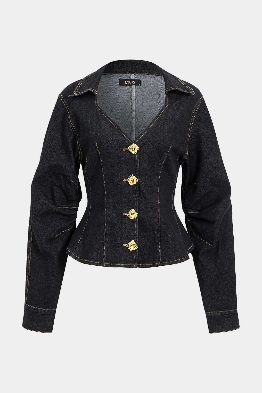Denim Metallic Button Outerwear thumbnail