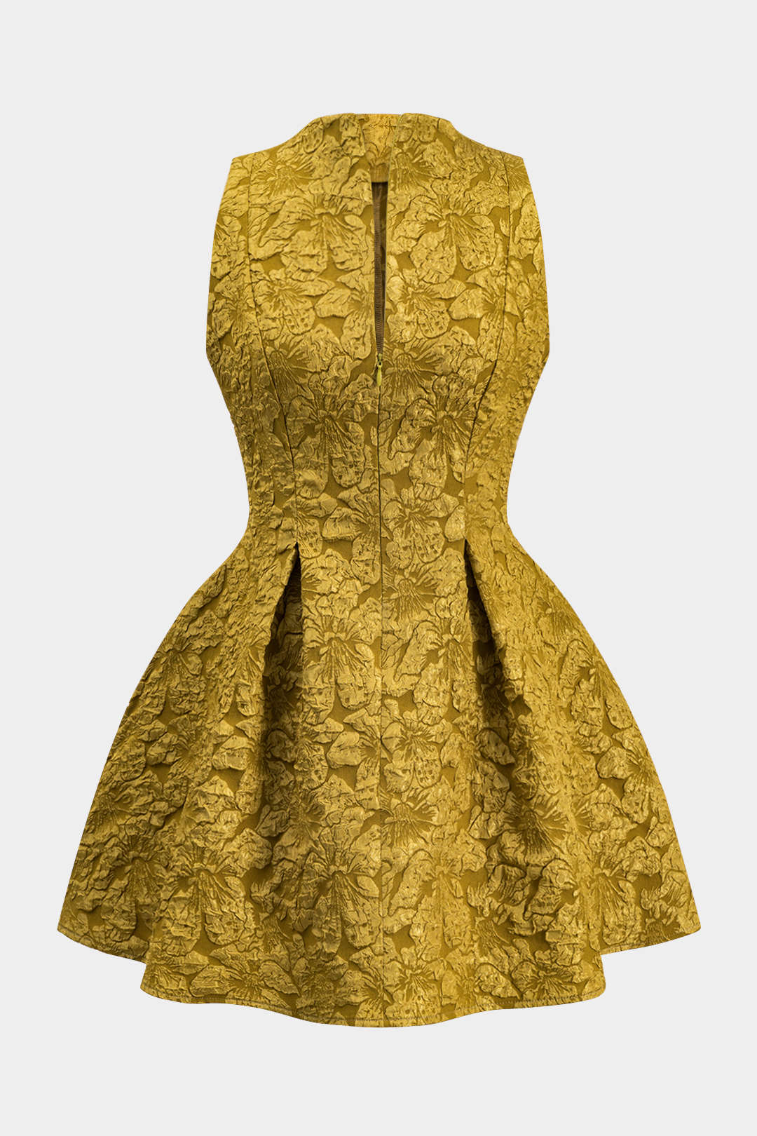 Jacquard Sleeveless Pleated Mini Dress thumbnail