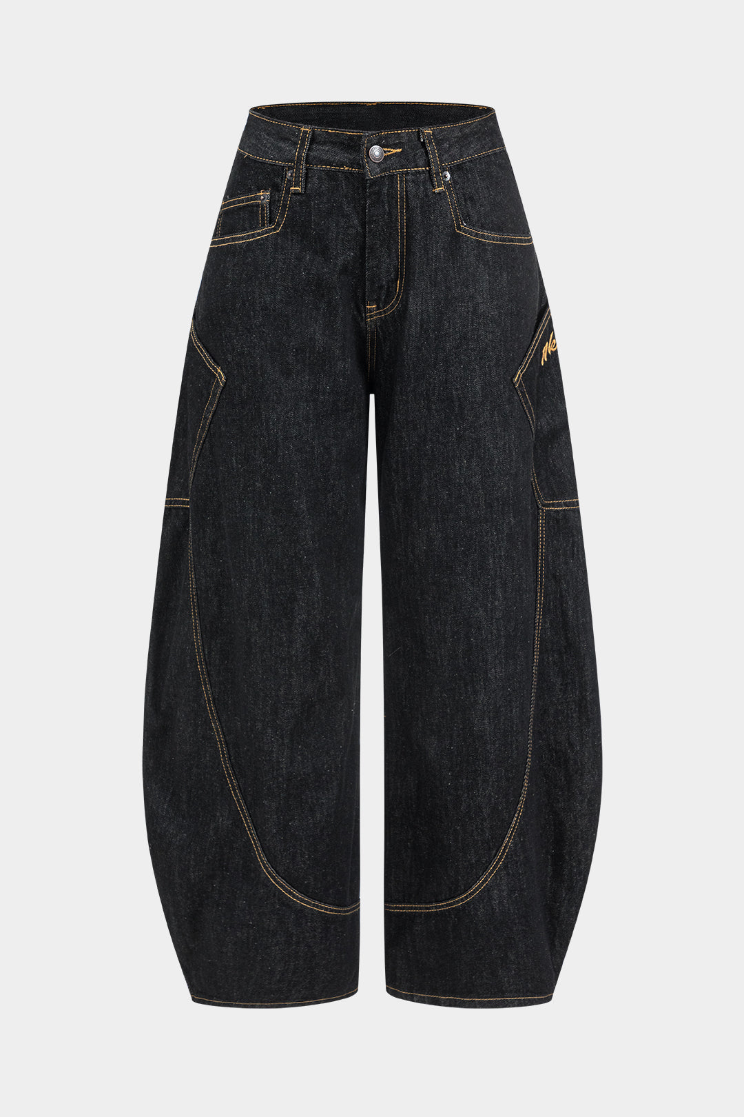 Washed Wide Leg Barrel Jeans thumbnail