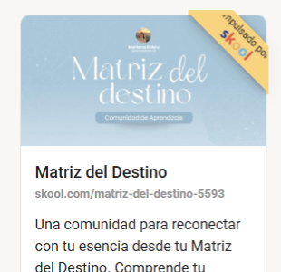 Comunidad de aprendizaje | Matriz del destino thumbnail