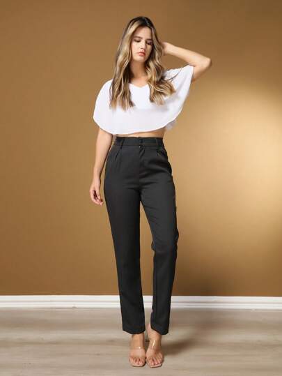 Calças femininas/calça alfaiataria/ calça básica / calça elegante/ calça skinny/ calça blogueira/calça da moda thumbnail
