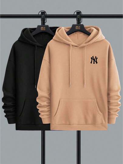 Kit 2 Blusa De Frio NY Moletom Masculino New York Agasalho De Capuz E Bolso Moleton Canguru Casaco Quente thumbnail