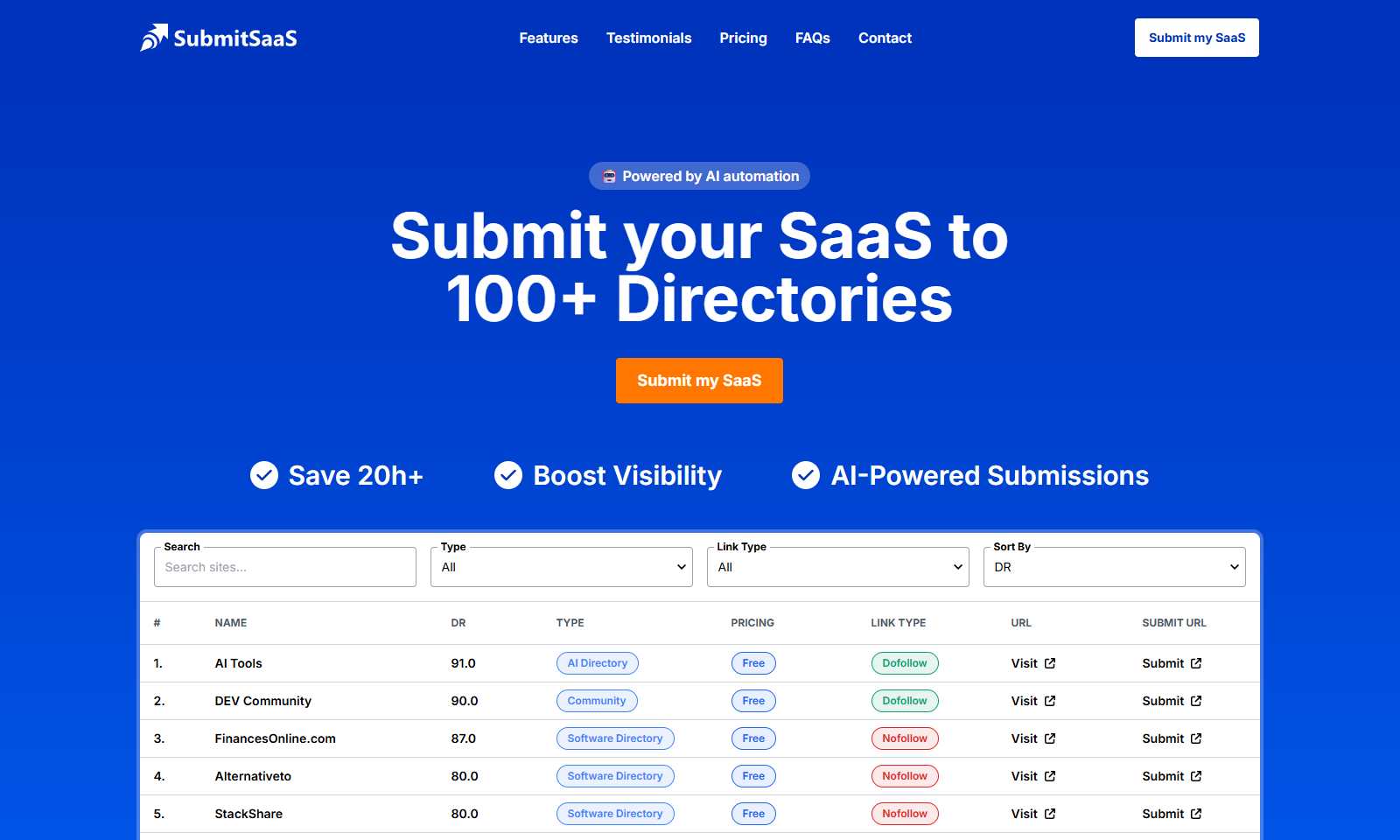 SubmitSaaS Reviews 2024: Alternatives, Details, Pricing and Features - AffordHunt thumbnail