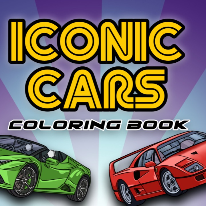 Iconic Cars Coloring Book thumbnail