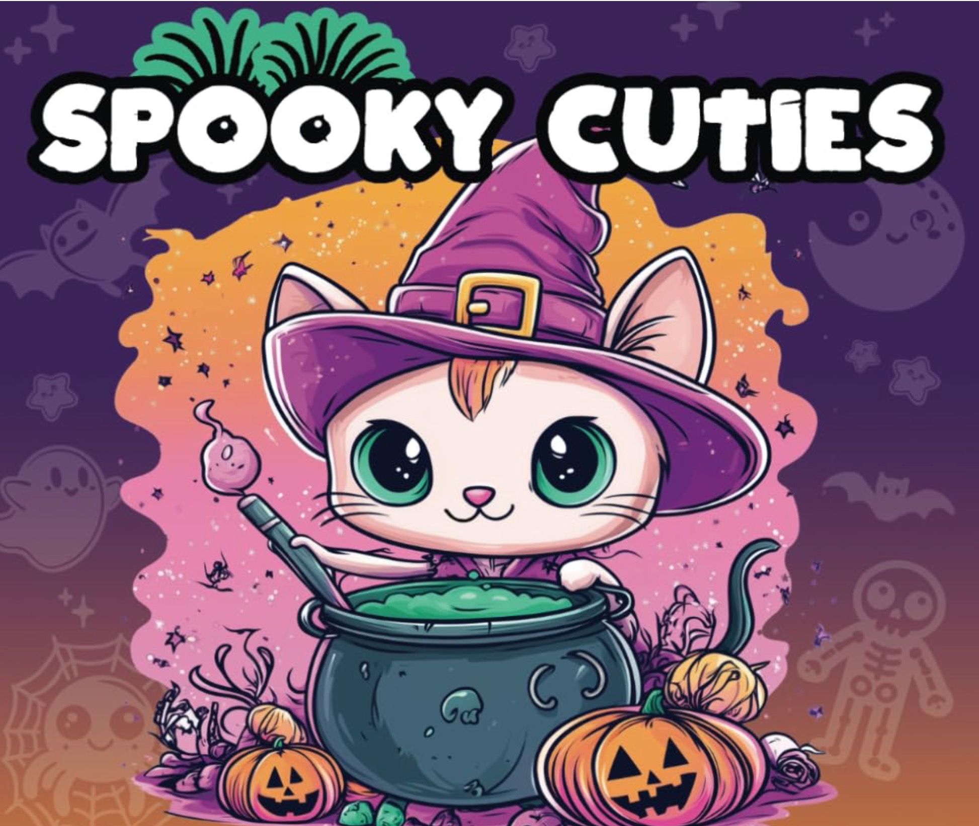 Spooky Cuties - Halloween Coloring Book thumbnail