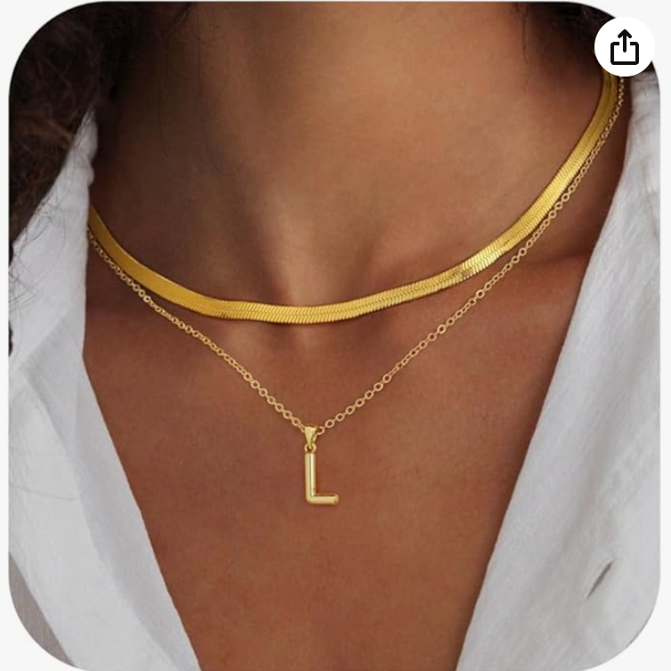 Gold Initial Necklace - 50% OFF - $2.79 - 50R4WT9U thumbnail