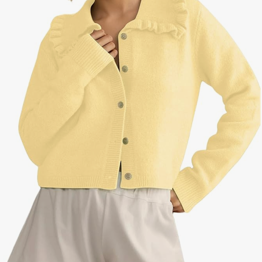 Yellow Cardigan - 60% Off - $12.39 - 50V8QA3M thumbnail