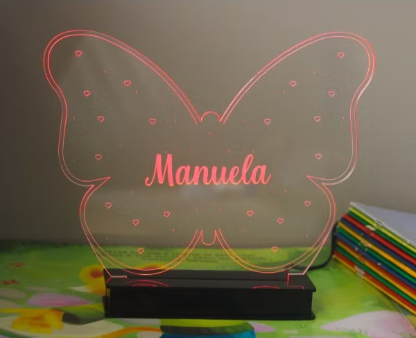 Luminária Borboleta com Nome thumbnail