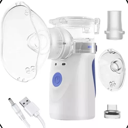 Inalador Silencioso Nebulizador Portátil Adulto Infantil Cor Branco Usb Mestri thumbnail