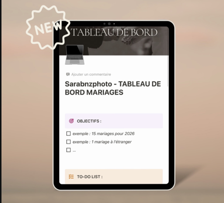 TEMPLATE NOTION  ✨EN PROMO✨ — Workflow photographe de mariage thumbnail