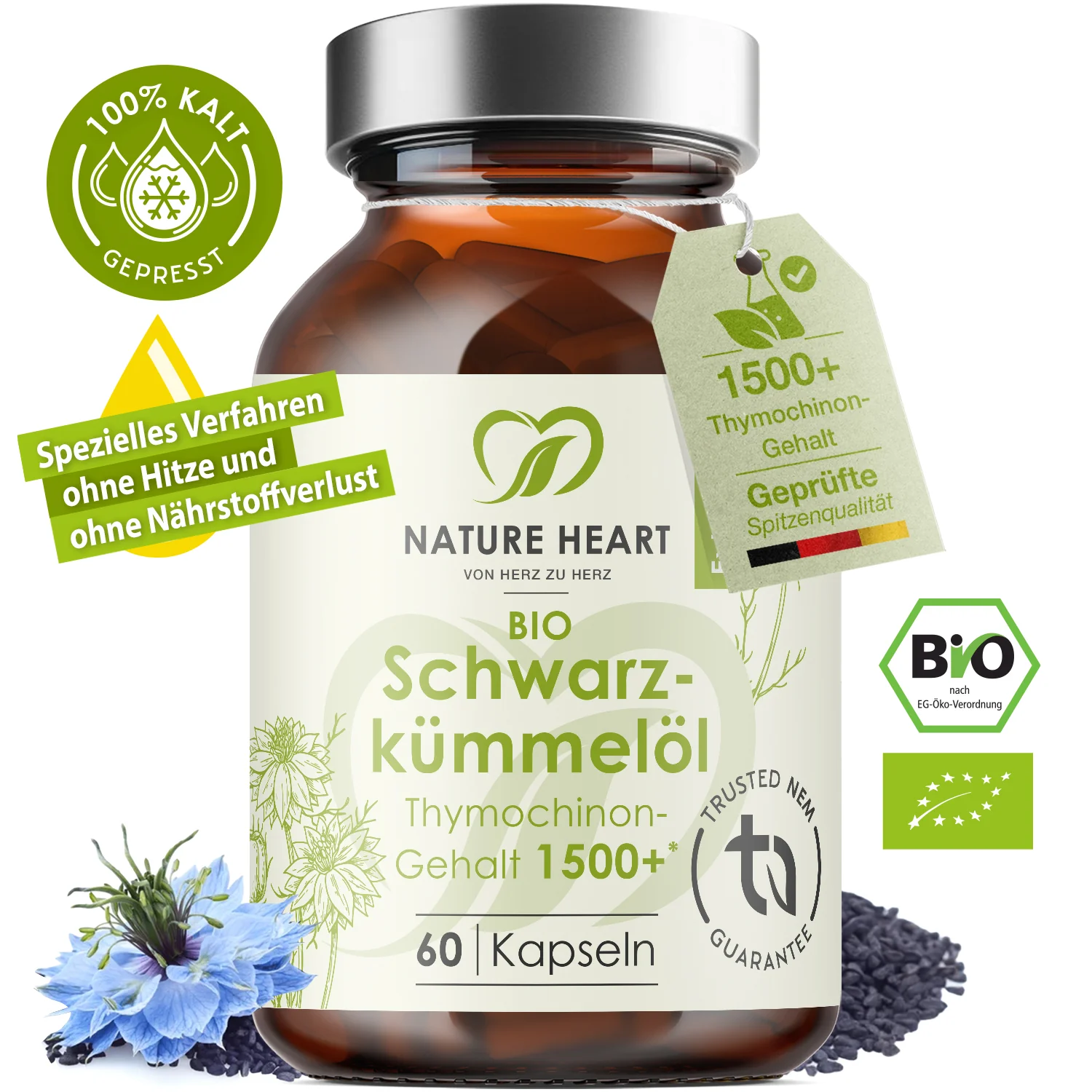 BIO Schwarzkümmelöl 1500+ Thymochinongehalt (305) thumbnail