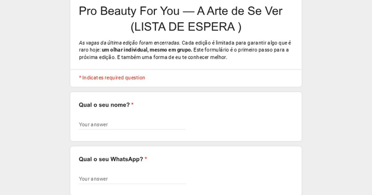 Lista de Espera Curso Automaquiagem - Próximo Pro Beauty For You  thumbnail