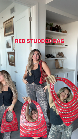 RED STUDDED BAG thumbnail