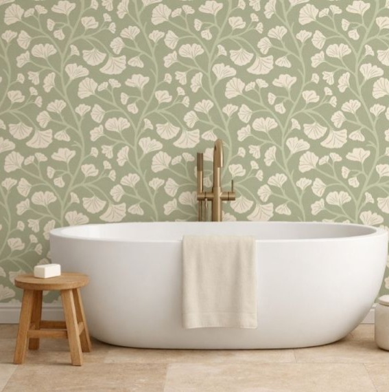 Calm Spa Bath & Laundry on Spoonflower thumbnail