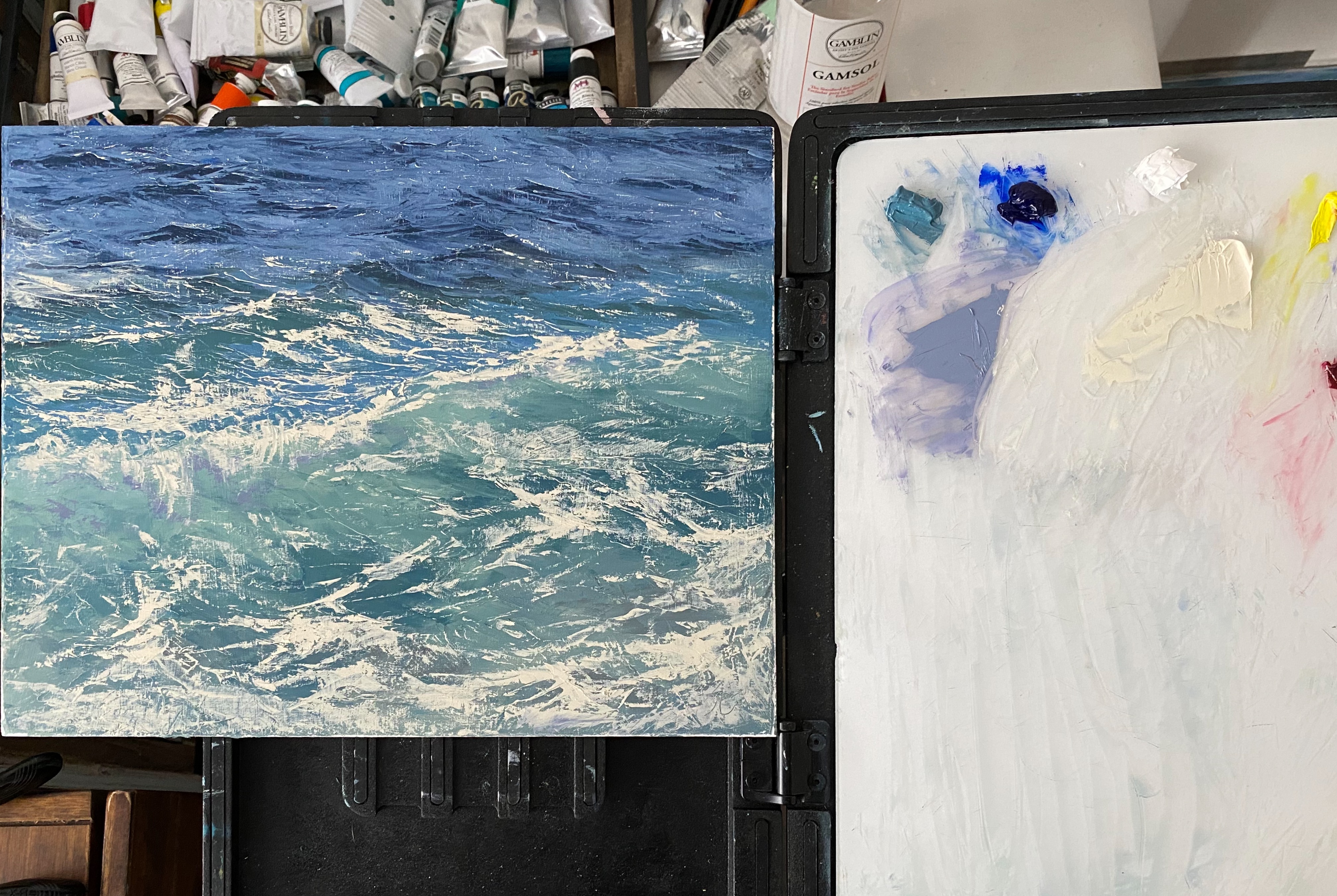 NEW! Demo on painting ocean with a palette knife thumbnail