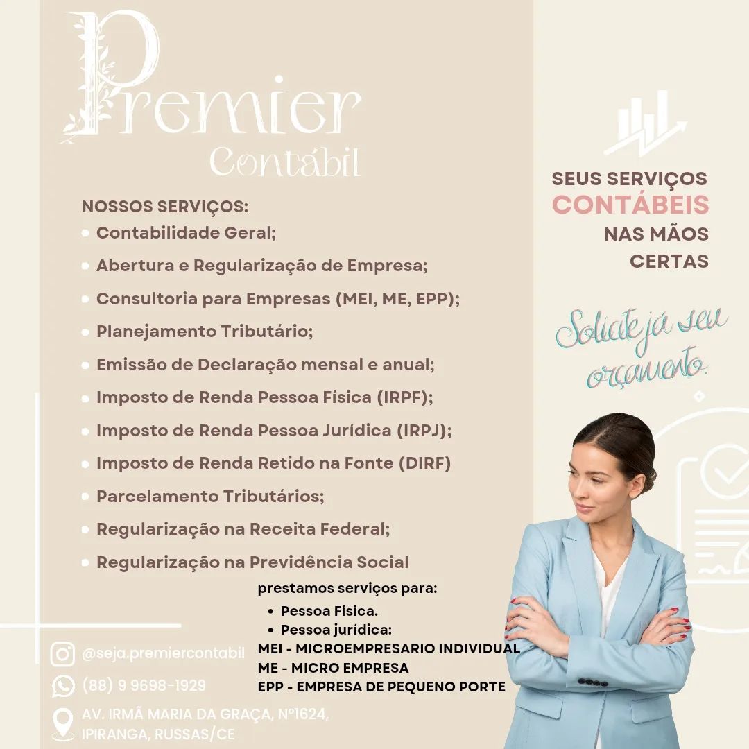 ✨ Premier Contábil é um projeto pensado e melhorado do que é ser uma contabilidade, baseado na inovação e na tecnologia,