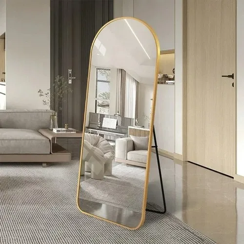 Espelho grande corpo inteiro Oval luxo Decorativo thumbnail