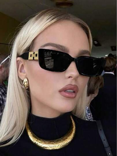 1/2 Peças Óculos de Moda Elegante Retangular de Luxo Leve para Mulheres, Passeios, Férias, Festas e Presentes de Feriado thumbnail