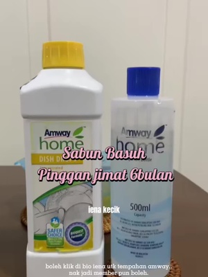 Nak jimat???sabun basuh pinggan tahan 6bulan. setahun beli 2 botol je..boleh klik di bio iena utk tempahan amway.. nak j