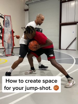 My trainer teaching me how to create space for my jump-shot!! 🏀 Small steps towards the big goal daily will get me where