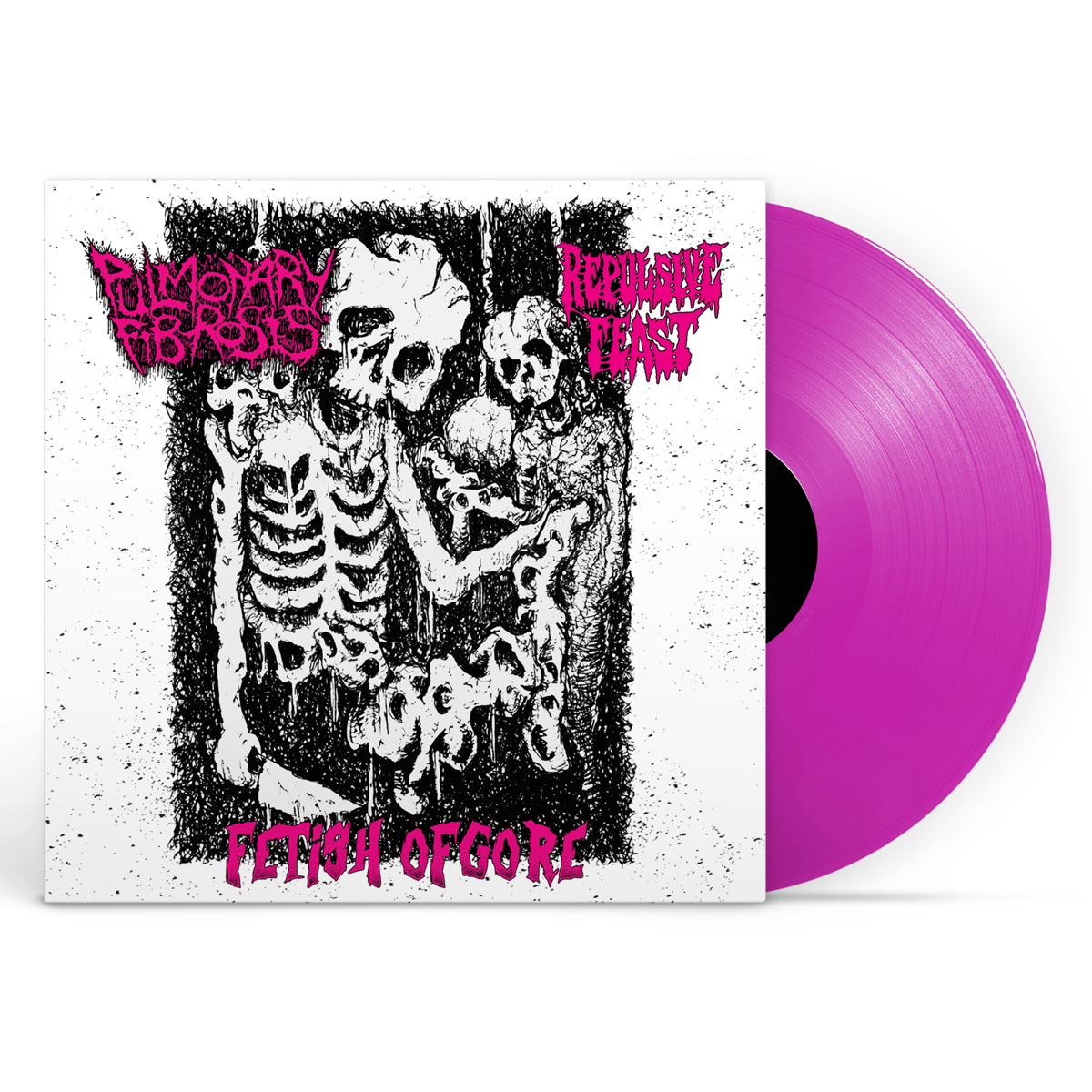 Pulmonary Fibrosis / Repulsive Feast - Fetish Of Gore Split 7" Vinyl thumbnail