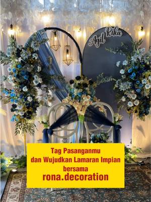 "Momen lamaran cuma sekali seumur hidup, jadi harus sempurna! 💍✨  Yuk, wujudkan dekorasi impianmu bersama rona.decoratio