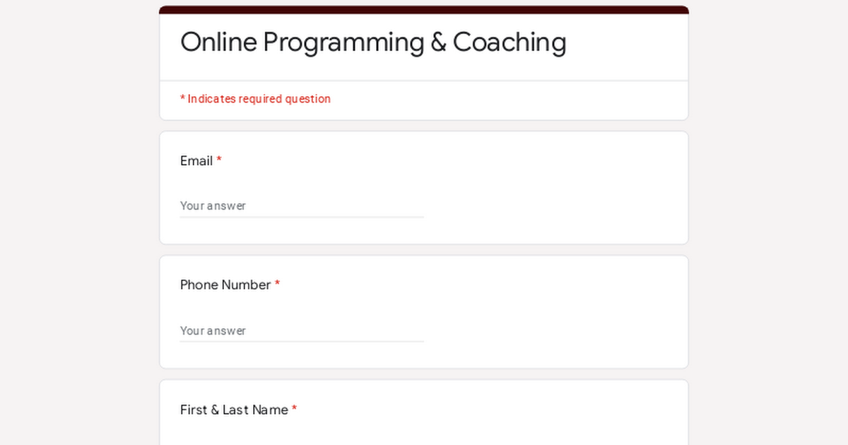 Online Programming & Coaching Interest Form thumbnail