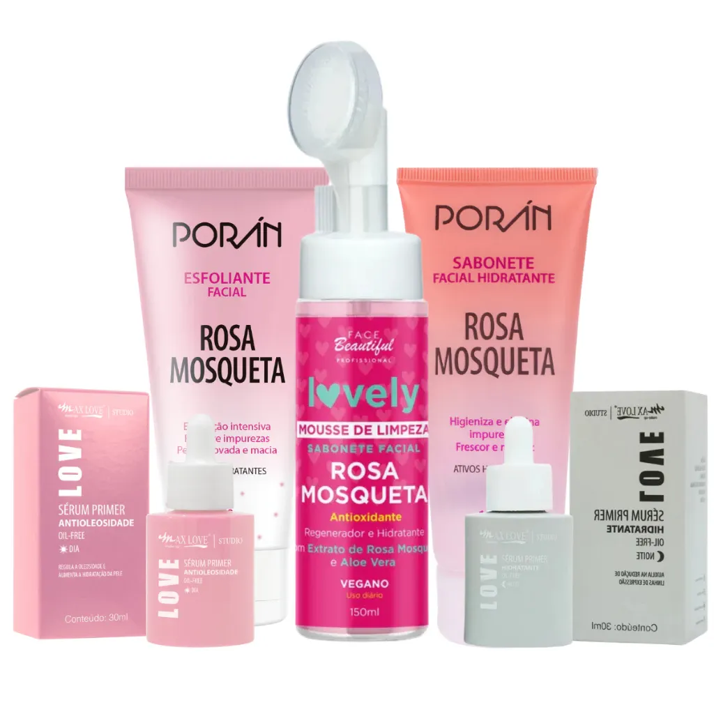 Kit skincare completo rosa mosqueta rotina de cuidados thumbnail