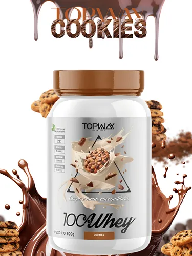 100% Whey Topway - 900g Sabores Sabor Cookies thumbnail