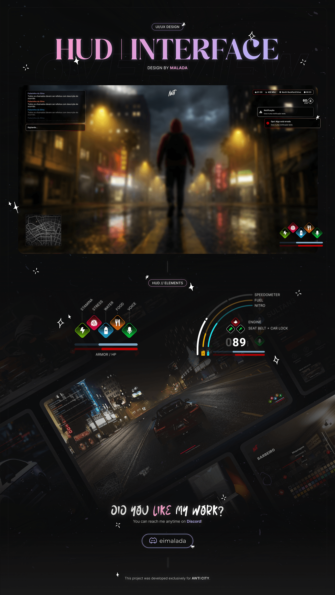 UI Design GTA V [FiveM] - Awti City thumbnail