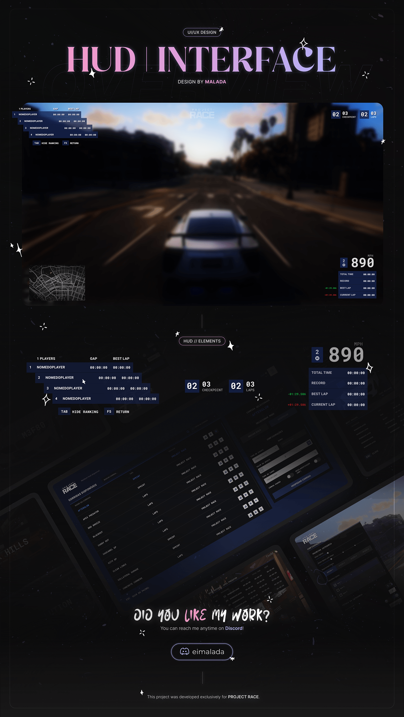 UI Design GTA V [FiveM] - Project Race thumbnail