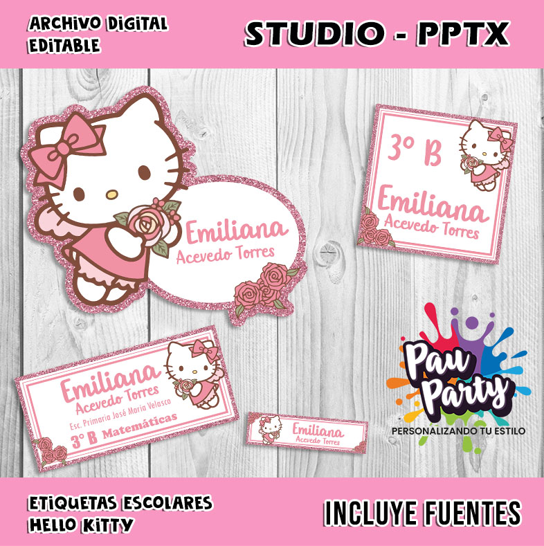 Etiquetas Escolares de Hello Kitty thumbnail