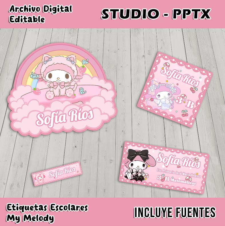 Etiquetas Escolares de My Melody thumbnail