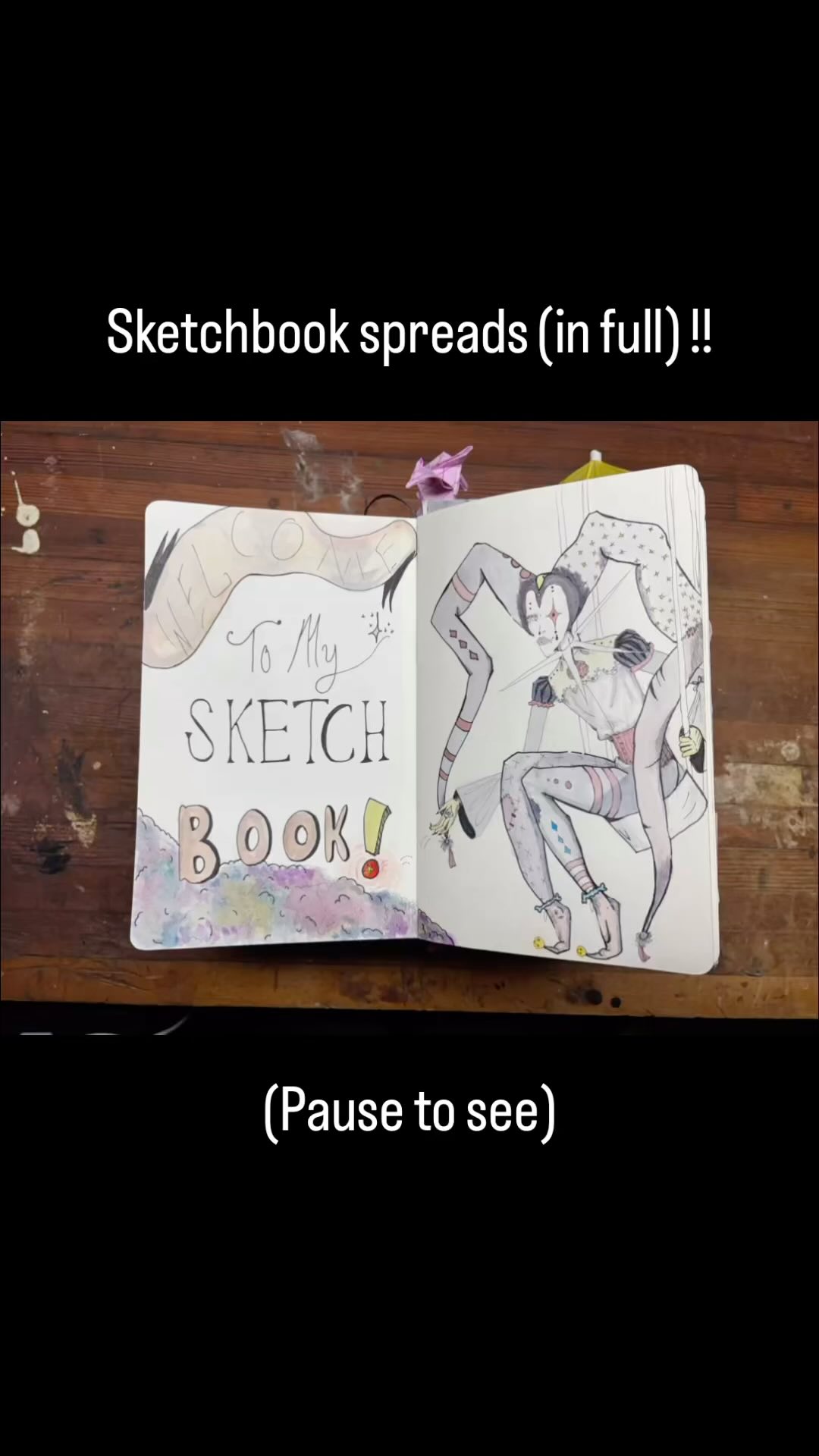 Sketchbook spreads!!! In full so you can see them! #sketchbookideas #sketchbookspread #sketches #whattodraw #sillyart
