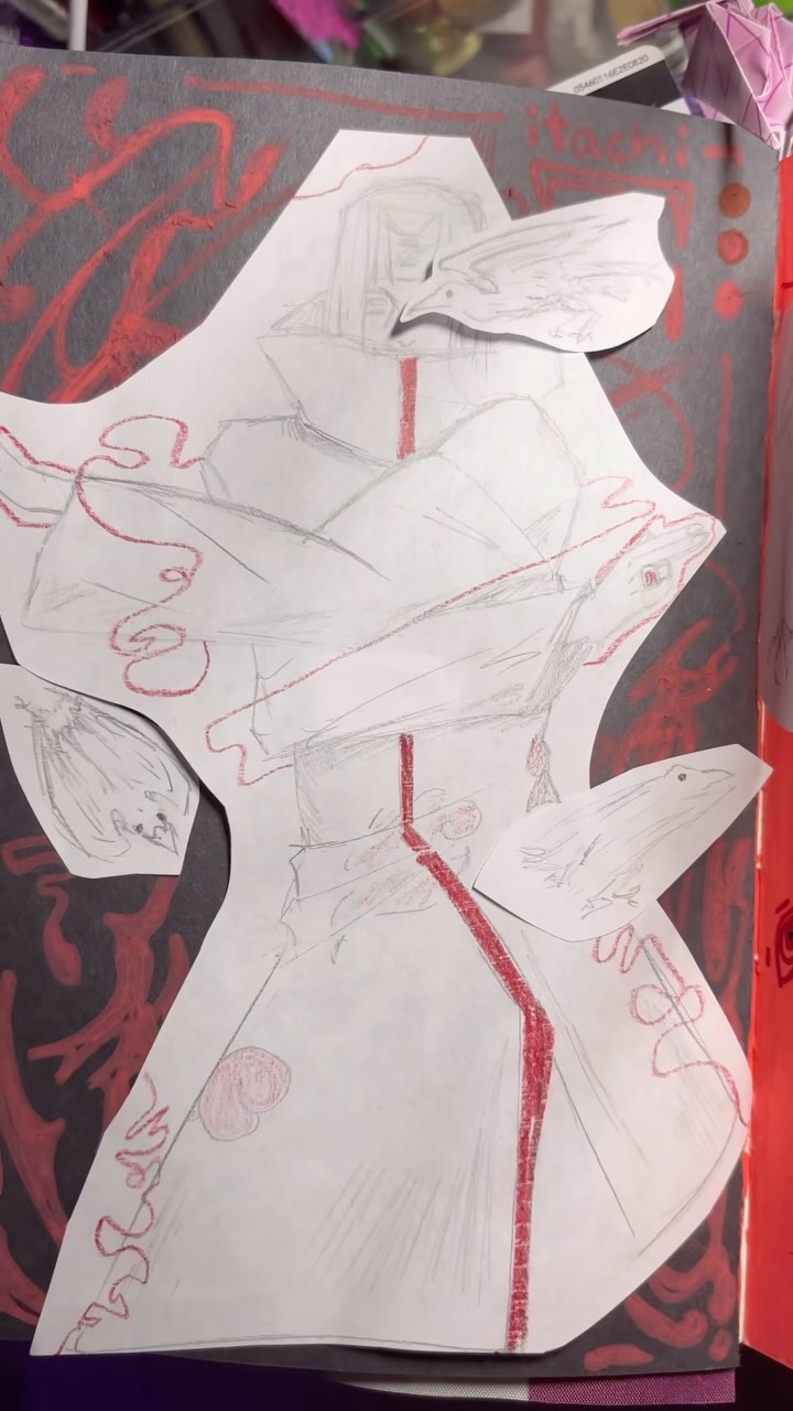 Itachi spread guys!!! #itachi #itachiuchiha #sketchbookartist #sketchbookspread #sketchbookideas #art #animeart #fanart 