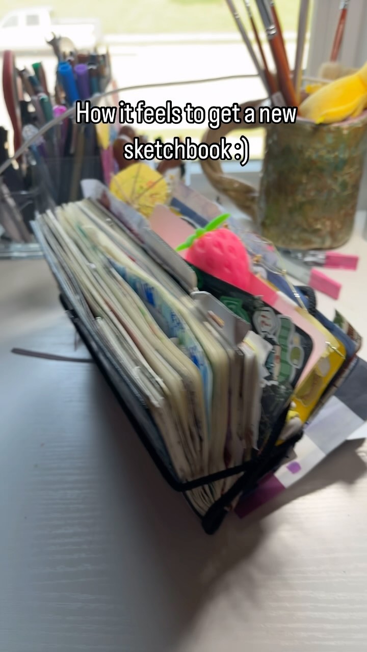 Saw someone else post a similar video and i thought it was silly!! It’s fun to make a sketchbook unusable but i do miss 