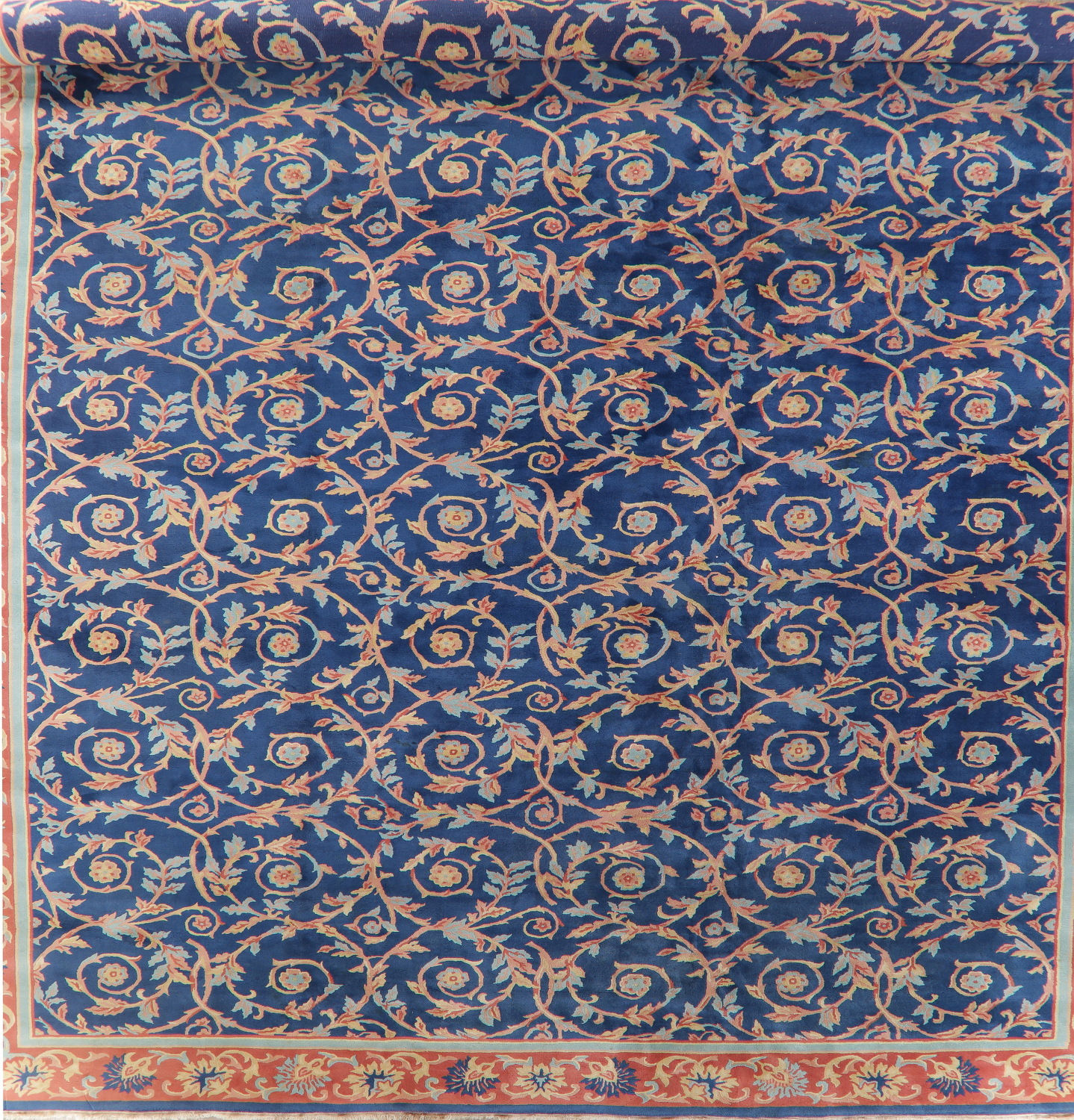 Palace Size Vintage Art Deco Oriental Wool Rug 15x25 thumbnail