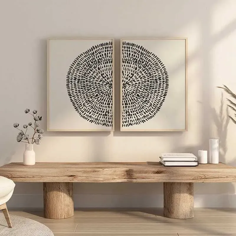 Boho Circle Line Art Poster thumbnail