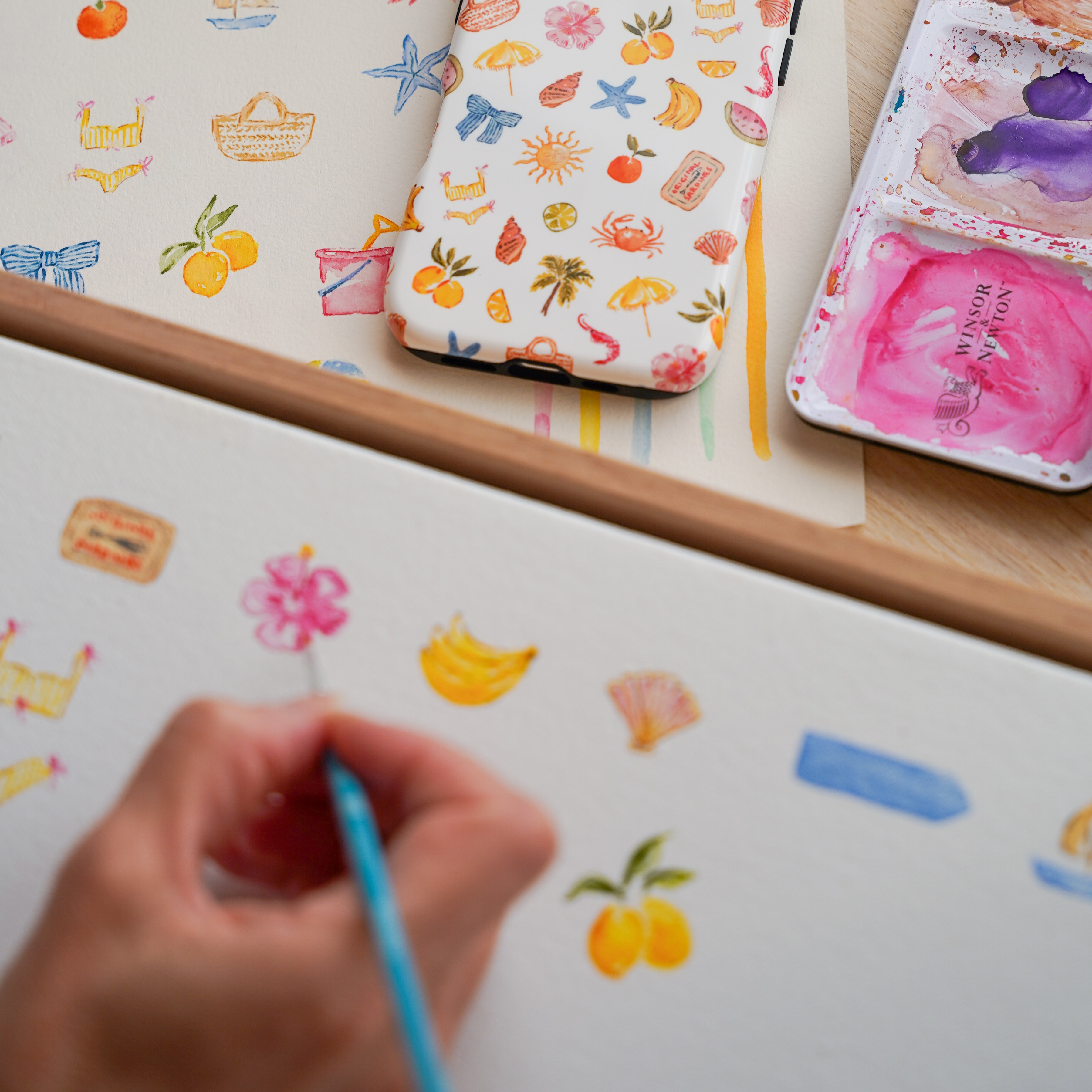 Paint to Print Course: Take your hand painted art works and learn how to digitise them! thumbnail