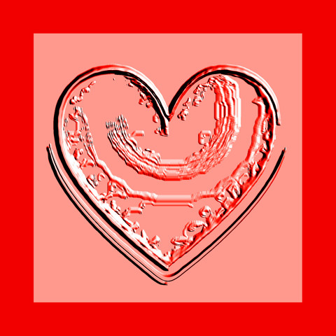 Romantic emboss lover heart surfing shine anime painting mini gallery high quality resolution fine art print. Lover heart, RAVE - Woostardom's Ko-fi Shop thumbnail