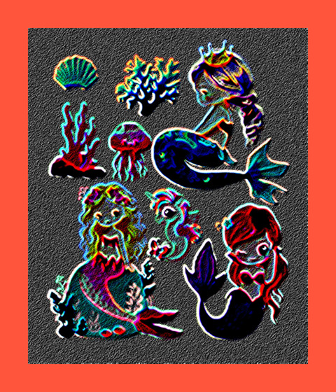 Stunning dark mystery float shiny mermaid club anime painting mini gallery high quality resolution fine art print. Awesome Rave - Woostardom's Ko-fi Shop thumbnail